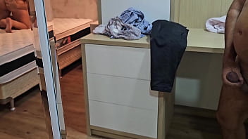 I caught my wife in the mirror with the delivery boy in our apartment