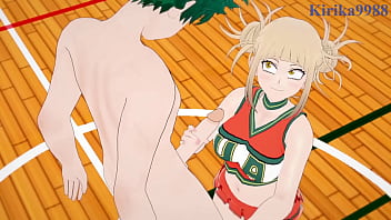 Himiko toga cheerleader and mitsuki bakugo cheerleader and izuku midoriya intense sex my hero academia hentai