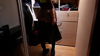 Depraved neighbor came to visit me and fucked me doggy style in the my wardrobe amateur couple sex cheating