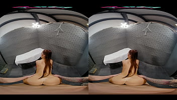 Gorgeous brunette gets caught breaking into your compound in vr