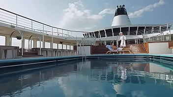 Screwing a guest by the pool on the yacht is her goal today