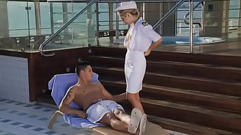 Screwing a guest by the pool on the yacht is her goal today