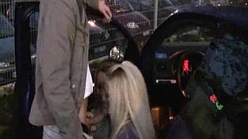Two girls fucked by a stranger at the parking lot