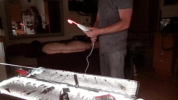 Violet wand used on kinky porn slut