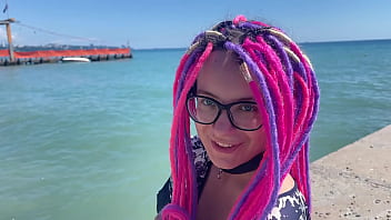 We film a crazy vacation video with hard spanking