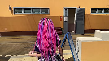 We film a crazy vacation video with hard spanking