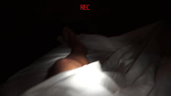 Horny playful babe smokes and fucks at midnight