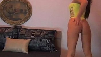 Euro brunetee has nips peeking out her bra