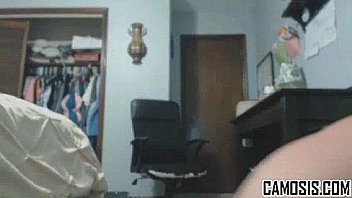 Glasses slut masturbates