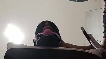 Preview tied up blindfolded and ballgagged milf gets fucked in her mouth pussy and ass