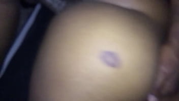 Big booty ebony girl takes a few back shots