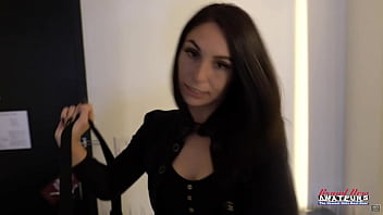 Inked brunette ashley wolf stuffs her pussy with a dildo and rubs her tits