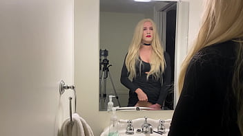 Hot Blonde Crossdresser Shows Cock thumbnail