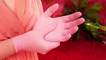 Asmr hot video nitrile gloves fetish clip sfw arya grander
