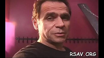 Fastened wench gets spanked hard