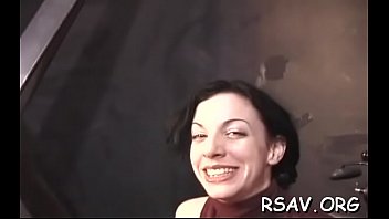 Fastened wench gets spanked hard