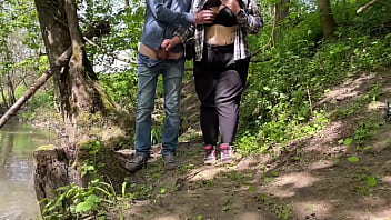 Mother in law risks being seen in public park