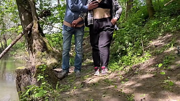 Mother in law risks being seen in public park