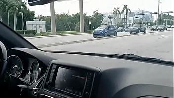 Isabella flames in between my legs sucking me up while im driving