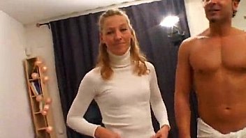 Mature blonde tosses a salad