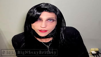 Big n sexy britney goes goth goth chick blowjob and huge facial 5 minute preview