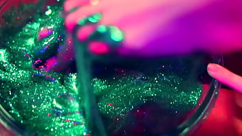 Barefoot stuck in glue & masturbation