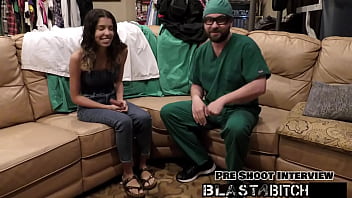 Aria nicole pussy gets blasted after gloved handjob