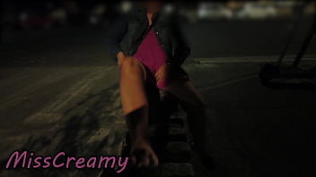 Caught teacher gives fingering in public at night in paris with people and cars nearby