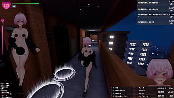 帰宅してきた人がエレベーター乗ったので一緒にエレベーターに乗り、その人の後ろでこっそり露出！