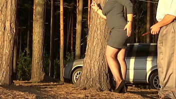 Anal fuck secretary in forest