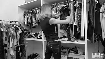 Changing room blowjob