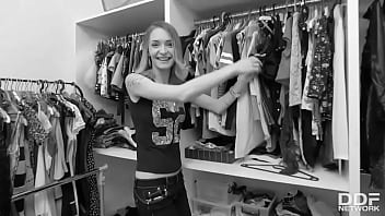 Changing room blowjob