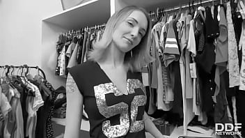 Changing room blowjob