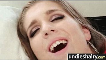 Naughty babe gets hairy twat fingered before harsh drilling 16