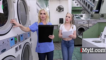 Fucked milf & her stepdaughter at laundromat