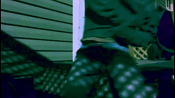 Time lapse stop frame stretch against steps at night with lattice shadow ass and legs effect Time lapse stop frame stretch against steps at night with lattice shadow ass and legs effect