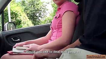 Blonde teen brooke lee hitchhikes and banged hard in public