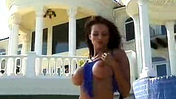Divas candice poolside waterfall boobs