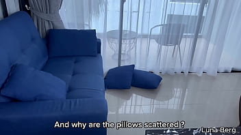 Naughty maid ordered to suck and fuck for her job