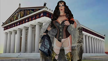 Mature leathered slut gives head and plays with her toy