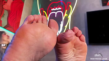 Wiggling toes on the table in front of your face