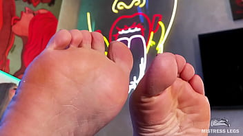 Wiggling toes on the table in front of your face