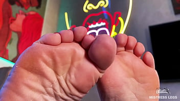 Wiggling toes on the table in front of your face