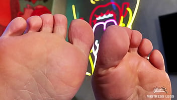 Wiggling toes on the table in front of your face