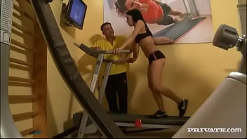 Mya diamond and sara simon get a dp while at the gym in a mmff fourway