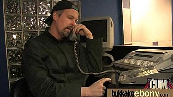 Ebony girl gang banged and covered in cum 13