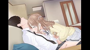 Una chica pasa el rato con su sempai