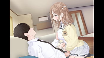 Una chica pasa el rato con su sempai