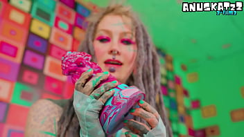 Tattoo girl squirt games anal gapes and prolapse and big dildos