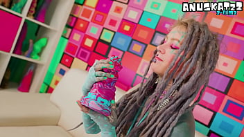 Tattoo girl squirt games anal gapes and prolapse and big dildos